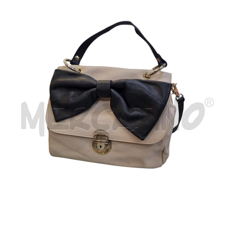 BORSA DONNA RED VALENTINO PELLE BEIGE FIOR MANIC NER  | Mercatino dell'Usato Roma appia 1