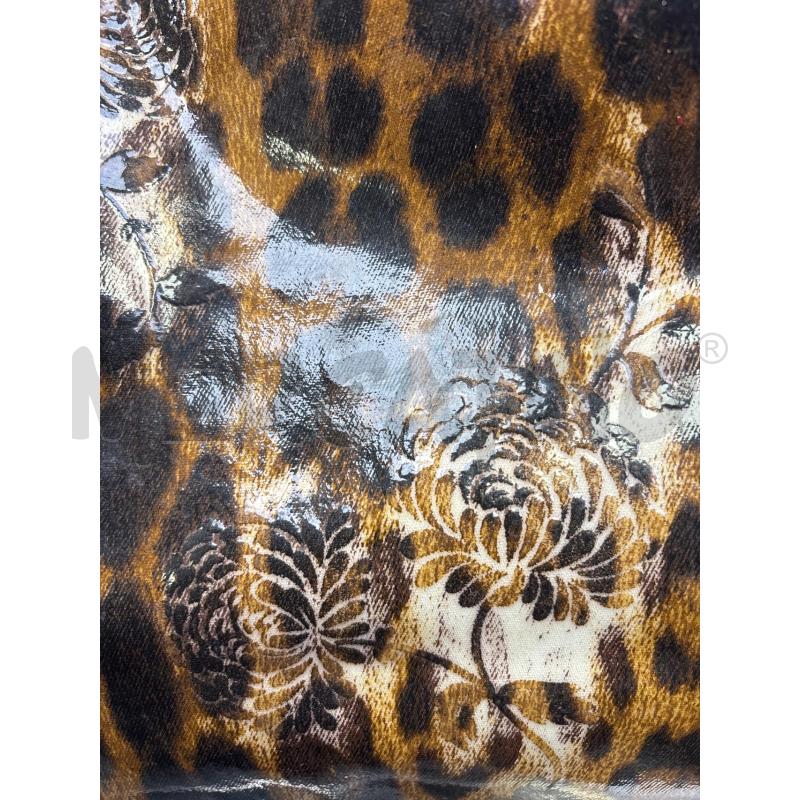 BORSA DONNA ROBERTO CAVALLI ANIMALIER FIORE RILIEVO  | Mercatino dell'Usato Roma appia 5
