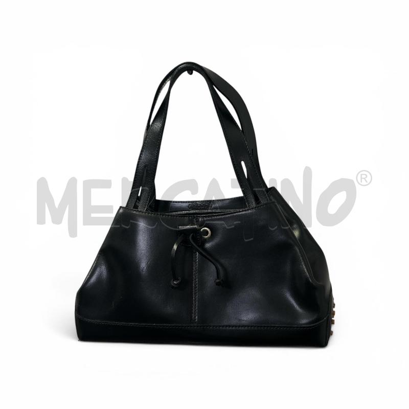BORSA DONNA TODS PELLE NER BORCHIE BEIGE  | Mercatino dell'Usato Roma appia 1