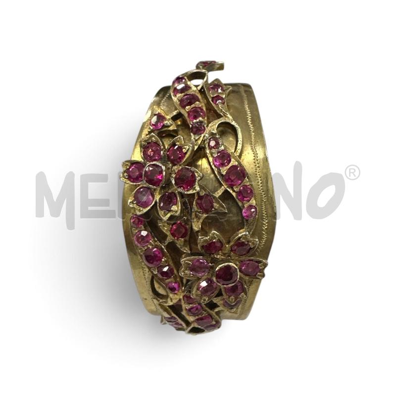 BRACCIALE ARG DOR PIETRE FUCSIA | Mercatino dell'Usato Roma appia 1