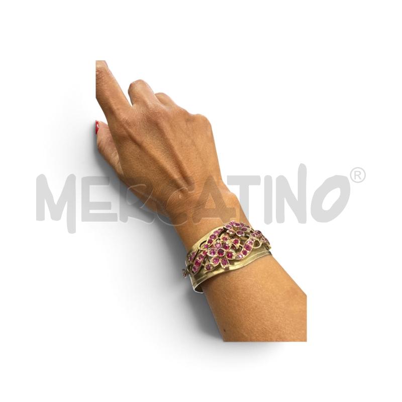 BRACCIALE ARG DOR PIETRE FUCSIA | Mercatino dell'Usato Roma appia 3