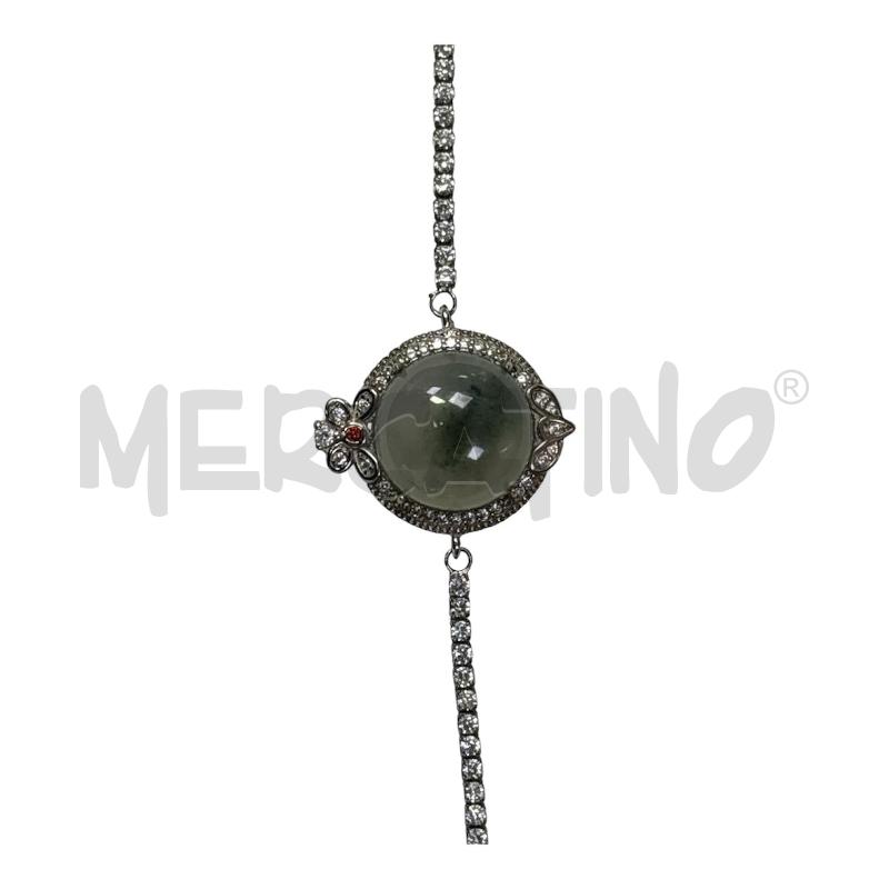 BRACCIALE MP ARG STRASS PIETR CHIARA VERD STRASS | Mercatino dell'Usato Roma appia 1