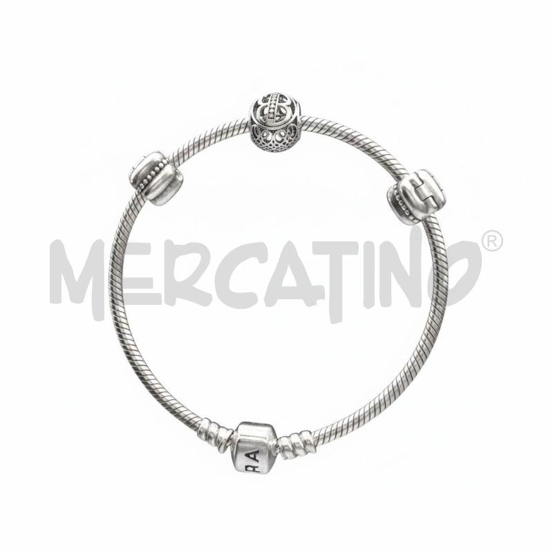 BRACCIALE PANDORA CHARMS  TP ZUCC LETTERA B  | Mercatino dell'Usato Roma appia 1