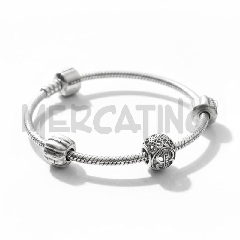 BRACCIALE PANDORA CHARMS  TP ZUCC LETTERA B  | Mercatino dell'Usato Roma appia 2