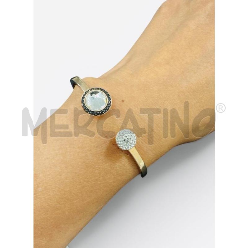 BRACCIALE SWAROVSKI DORAT STRASS  BIANCO  DOPPIO | Mercatino dell'Usato Roma appia 2