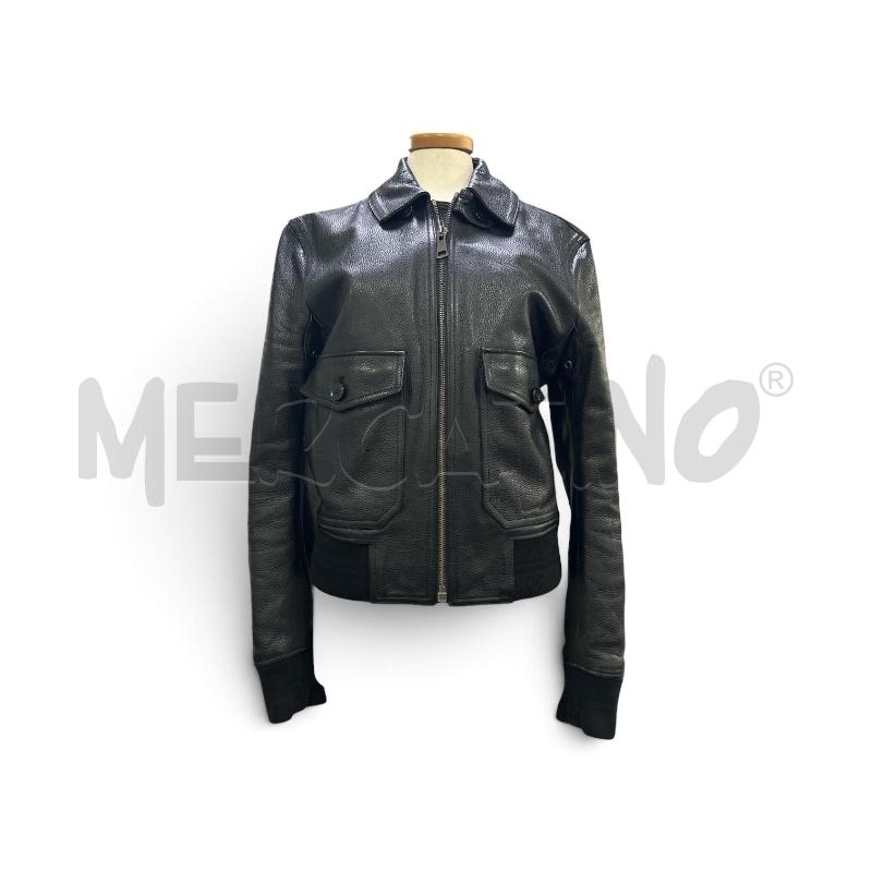 BURBERRY BRIT GIACCA BOMBER UOMO PELLE NER  | Mercatino dell'Usato Roma appia 1