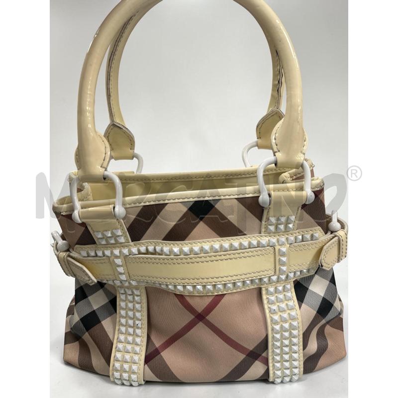 BURBERRY ITEFFSRL814FIR BORSA BEIGE NER GRIG MANIC VERNIC  | Mercatino dell'Usato Roma appia 1