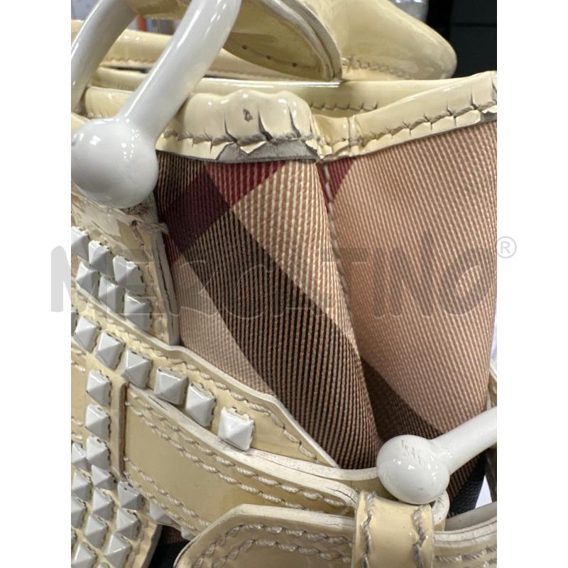 BURBERRY ITEFFSRL814FIR BORSA BEIGE NER GRIG MANIC VERNIC  | Mercatino dell'Usato Roma appia 3