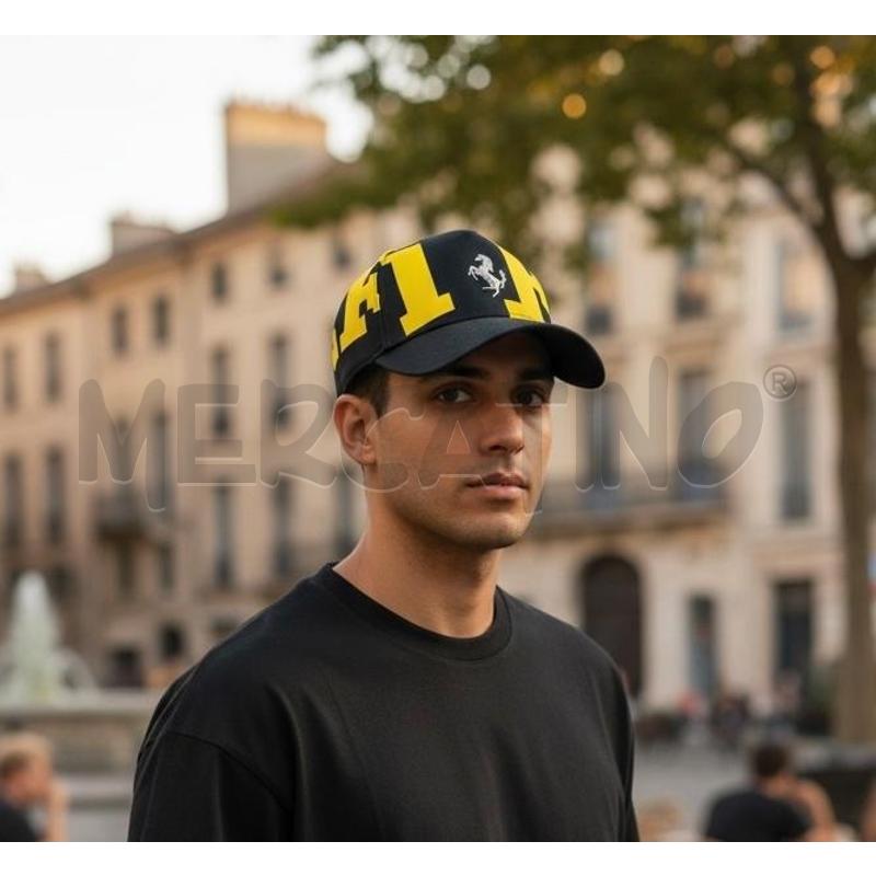 CAPPELLO FERRARI NER GIALL +DUST BAG | Mercatino dell'Usato Roma appia 1