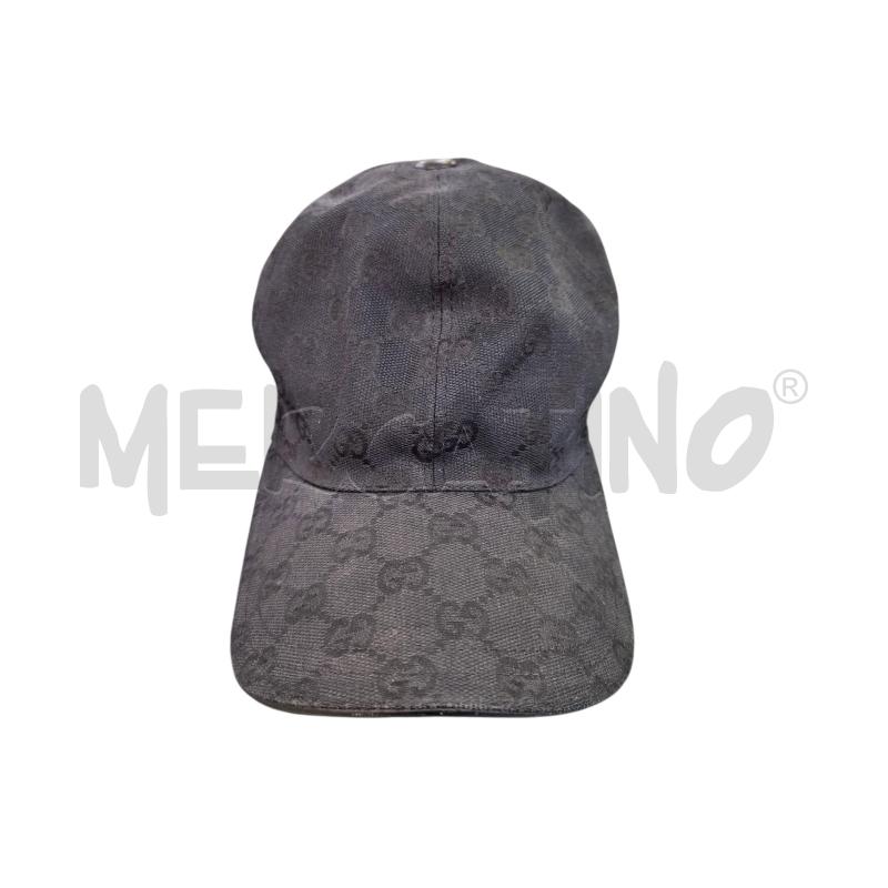 CAPPELLO GUCCI NERO LOGO BAND ROSS VERDE LATERALE  | Mercatino dell'Usato Roma appia 2
