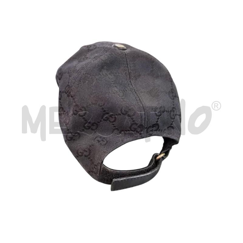 CAPPELLO GUCCI NERO LOGO BAND ROSS VERDE LATERALE  | Mercatino dell'Usato Roma appia 4