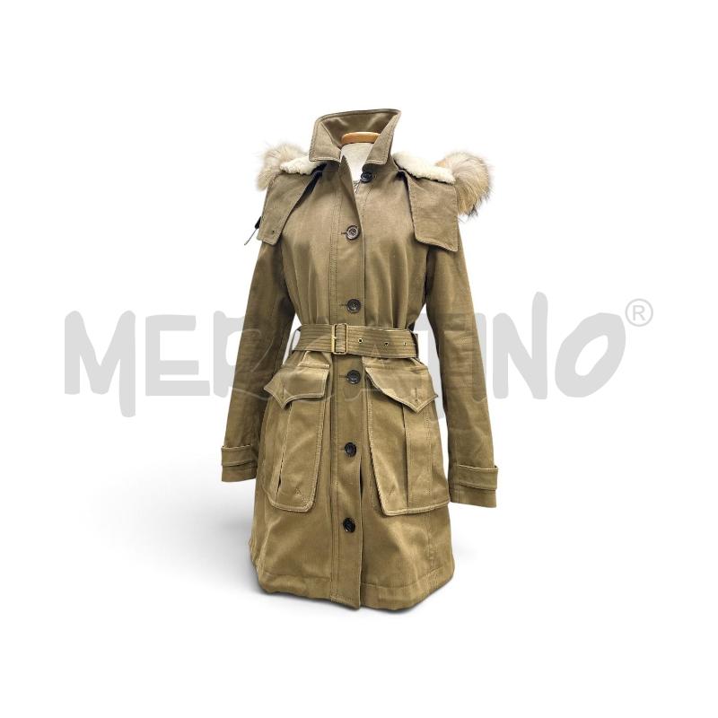 CAPPOTTO DONNA BURBERRY VERDE CAPPUCCIO | Mercatino dell'Usato Roma appia 1