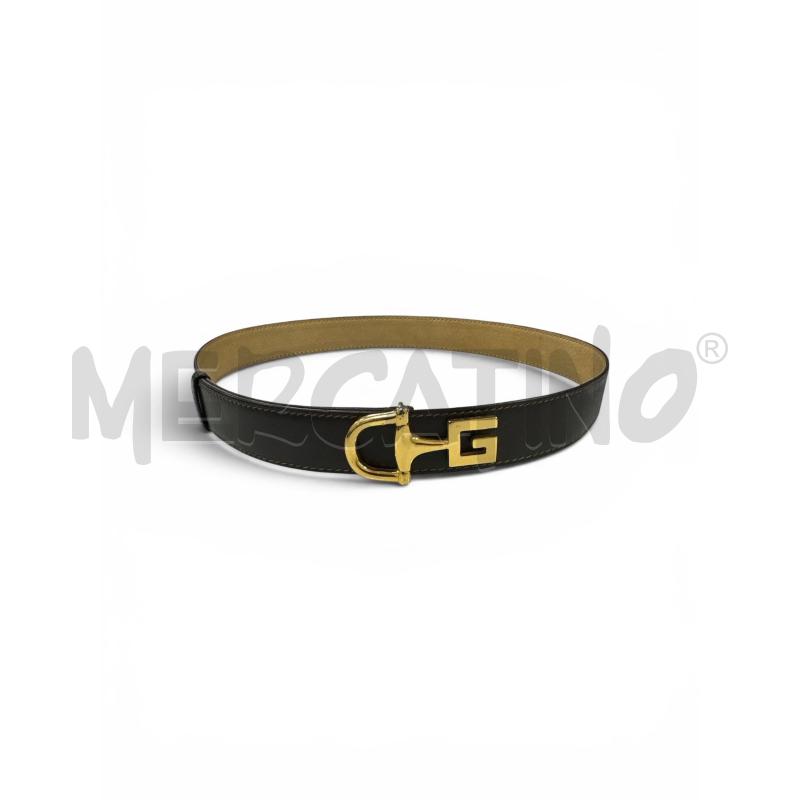CINTURA DONNA  GUCCI PELLE MARRONE FIBIA DORATA  | Mercatino dell'Usato Roma appia 1