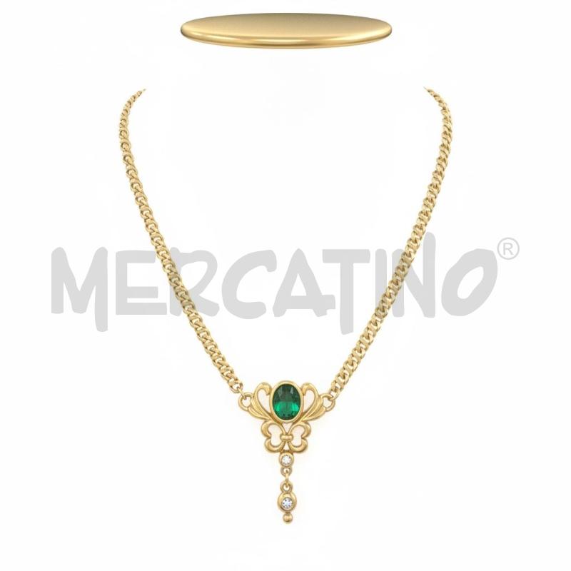 COLLANA BIJOUX DORAT PIETR VERDE | Mercatino dell'Usato Roma appia 1