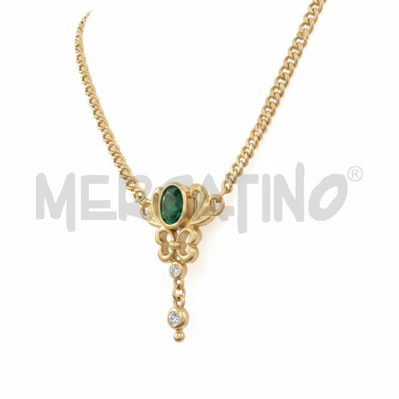 COLLANA BIJOUX DORAT PIETR VERDE | Mercatino dell'Usato Roma appia 2