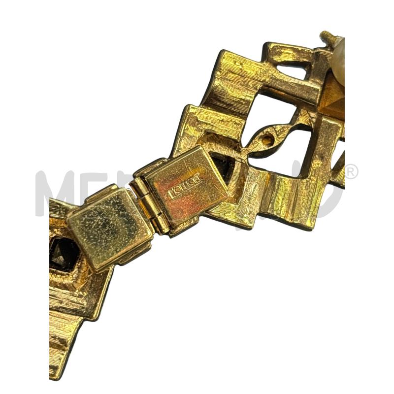 COLLANA FFICIEL TRE FILI TP PERL CHIUSURA DORATA STRASS | Mercatino dell'Usato Roma appia 3