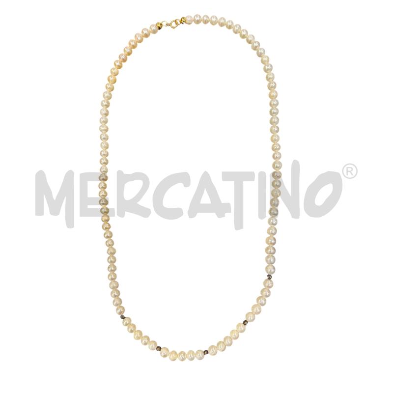 COLLANA PERLE CHIUSURA MP DORAT  | Mercatino dell'Usato Roma appia 1