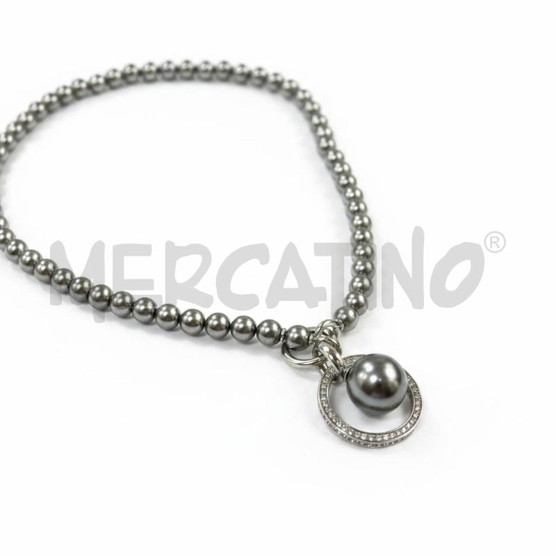 COLLANA TI SENTO GRIG  E MP ARG STRASS | Mercatino dell'Usato Roma appia 2