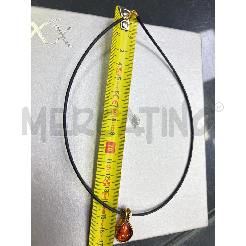 COLLANA  MP CAUCCIU NER CIONDOLO GOGGI AMBRA | Mercatino dell'Usato Roma appia 4