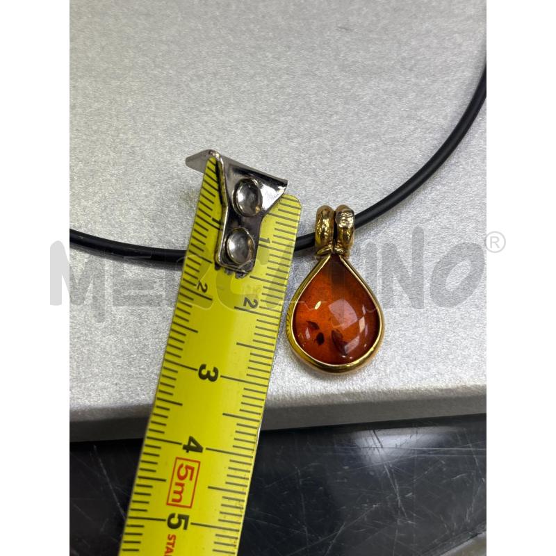 COLLANA  MP CAUCCIU NER CIONDOLO GOGGI AMBRA | Mercatino dell'Usato Roma appia 5