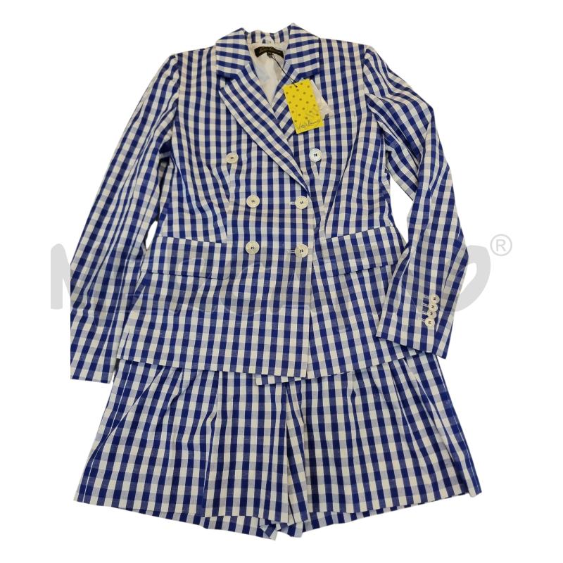 COMPLETO DONNA LUISA SPAGNOLI QUADRAT BLU  BIANC G+SHORTS  | Mercatino dell'Usato Roma appia 1