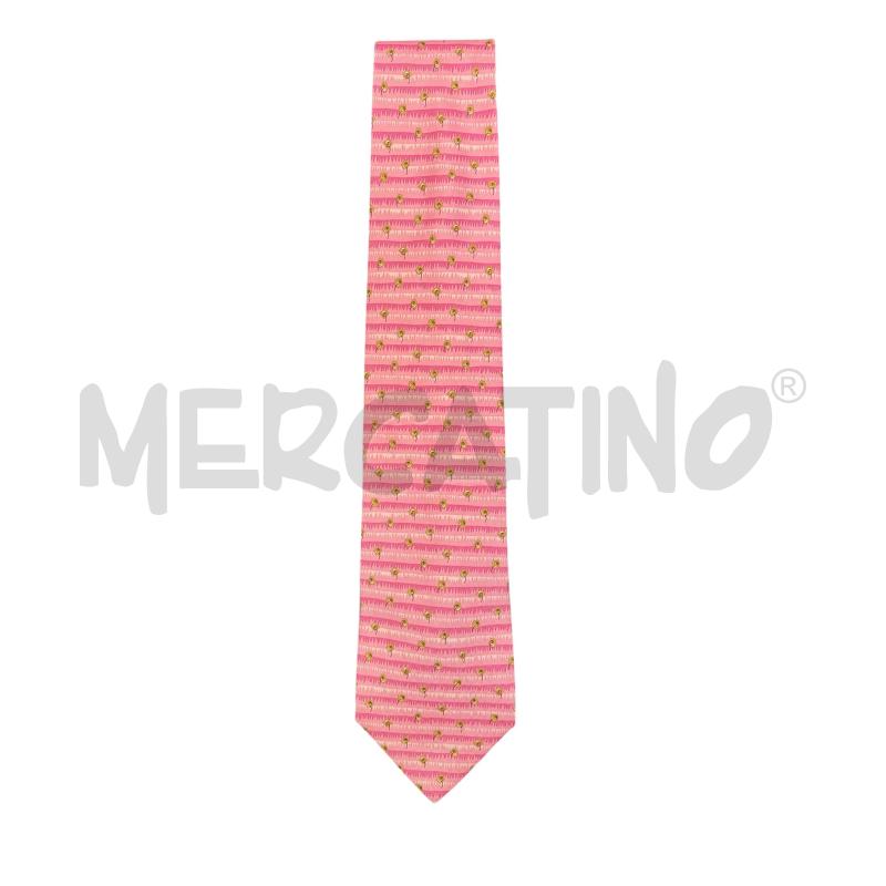 CRAVATTAS ALVATORE FERRAGAMO ROSA  BEIGE | Mercatino dell'Usato Roma appia 1