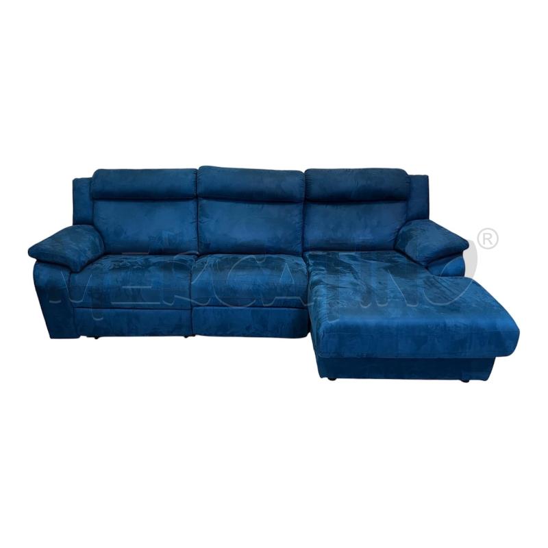 DIVANO BLU RELAX C/PENISOLA | Mercatino dell'Usato Roma appia 2