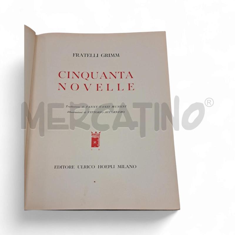 FRATELLI GRIMM CINQUANTA NOVELLE HOEPLI | Mercatino dell'Usato Roma appia 3