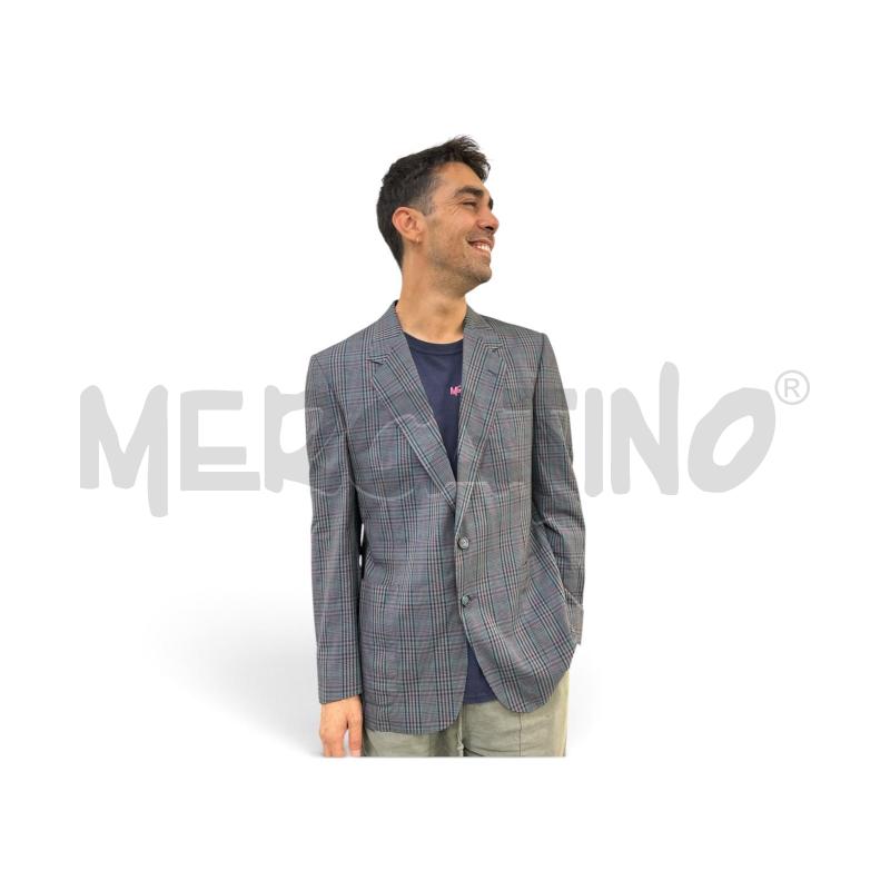 GIACCA UOMO VALENTINO BLU VIOLA VERDE QUADRAT  | Mercatino dell'Usato Roma appia 1