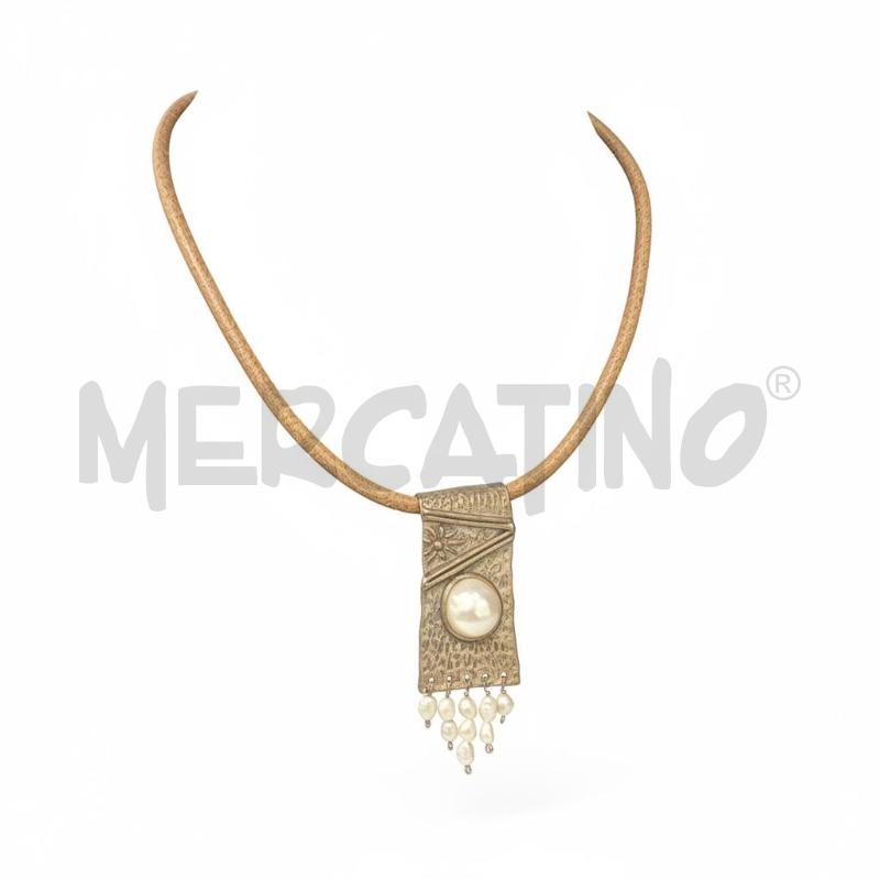 GIRO COLLO ADIV PELLE CIONDOLO + CHIUSURA MP ARG PERLIN BIANC  | Mercatino dell'Usato Roma appia 1
