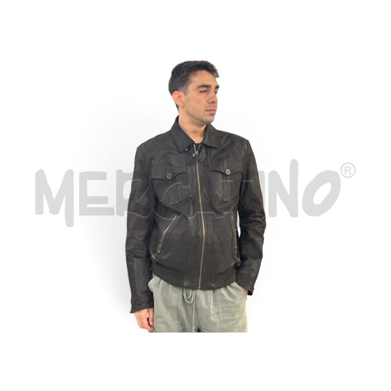 GIUBBINO UOMO BLUSTAFF PELLE NER INT TRAPUNTAT  | Mercatino dell'Usato Roma appia 1
