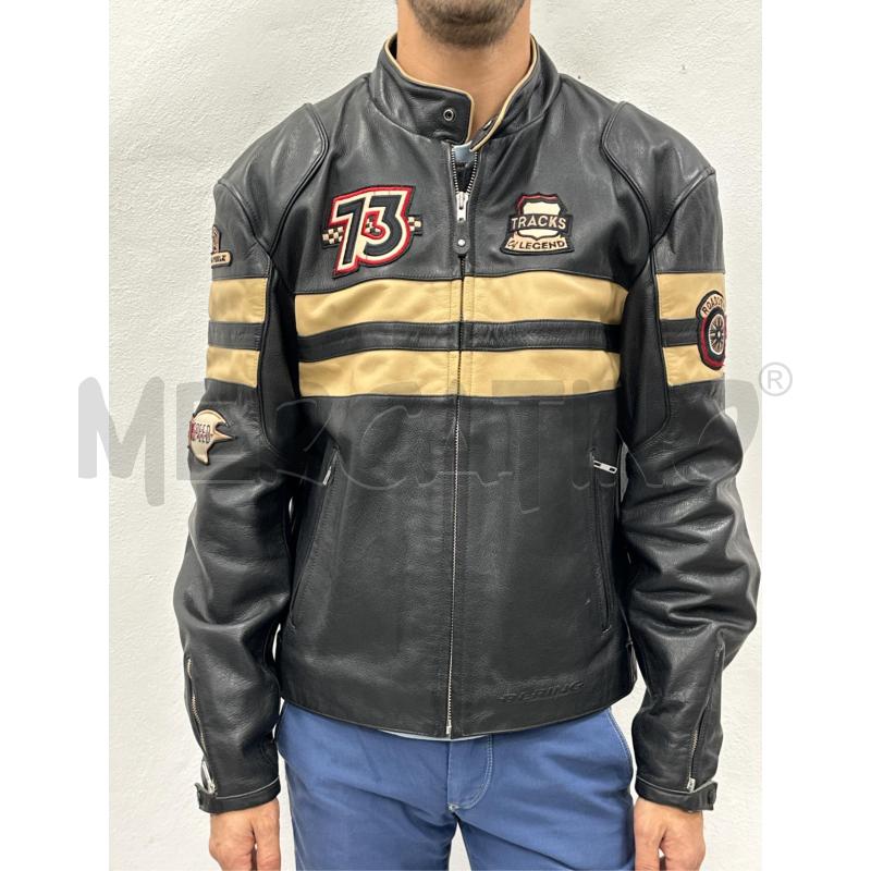 GIUBBOTTO UOMO BERING PELLE NER E BEIGE | Mercatino dell'Usato Roma appia 1