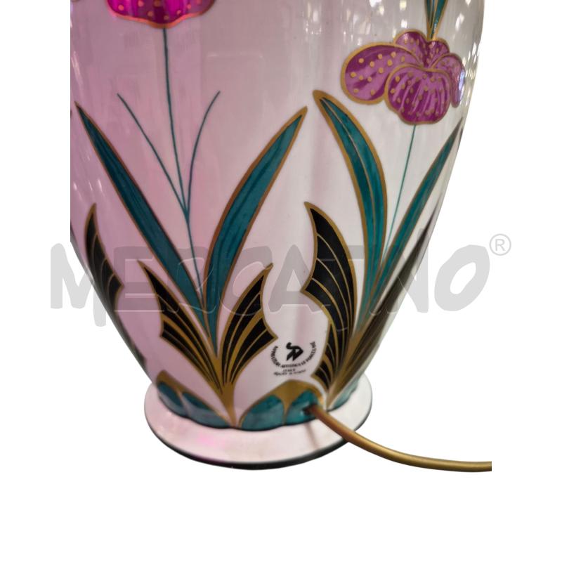 LAMPADA MANIFATTURA LE PORCELLANE ARTISTICHE FIORI VIOLA | Mercatino dell'Usato Roma appia 2