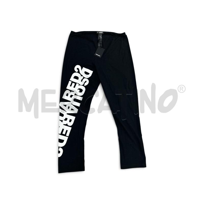 LEGGINGS DONNA DSQUARED NER SCRIT BIANC  | Mercatino dell'Usato Roma appia 1