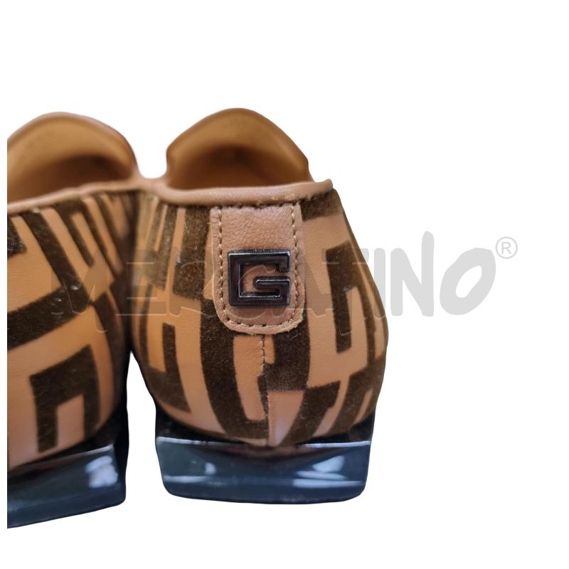 MOCASSINI DONNA GUESS PELL MARRONCIN LOGO VELLUTAT MARR  | Mercatino dell'Usato Roma appia 2