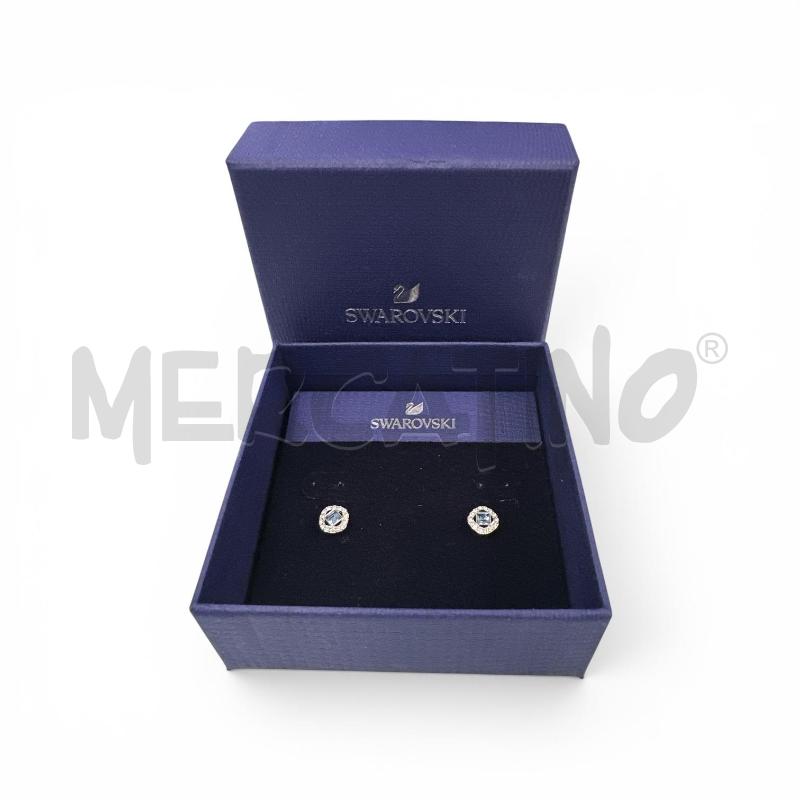 ORECCHINI SWAROVSKI PUNTO LUCE AZZURRO | Mercatino dell'Usato Roma appia 1