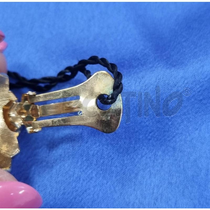 ORECCHINI VELENTINO FIOR DORAT STRASS BIANC ROSS VERDE BLU  | Mercatino dell'Usato Roma appia 3