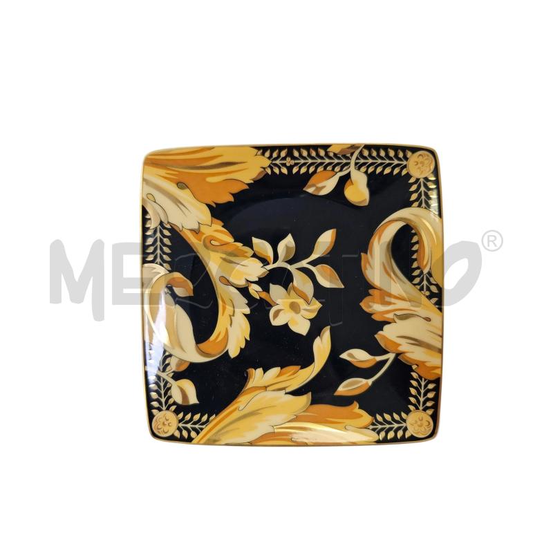 PIATTINO VERSACE ROSENTHAL VANITY NERO FOGLIE DORATE | Mercatino dell'Usato Roma appia 1