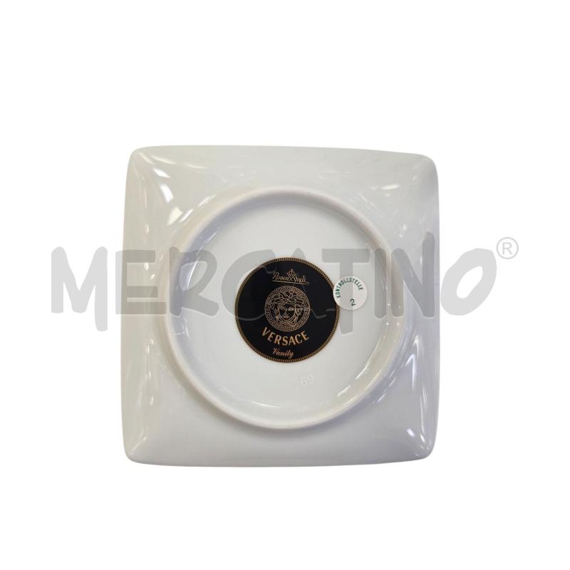 PIATTINO VERSACE ROSENTHAL VANITY NERO FOGLIE DORATE | Mercatino dell'Usato Roma appia 2