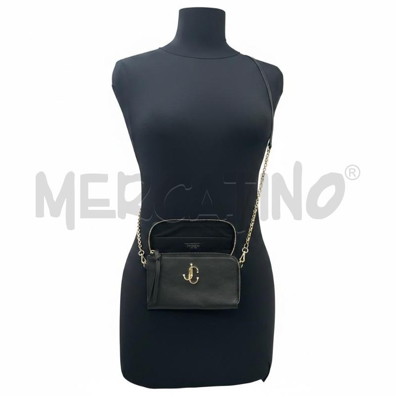POCHETTE TRACOLLA JIMMY CHOO PELLE DETAG DORAT  | Mercatino dell'Usato Roma appia 1