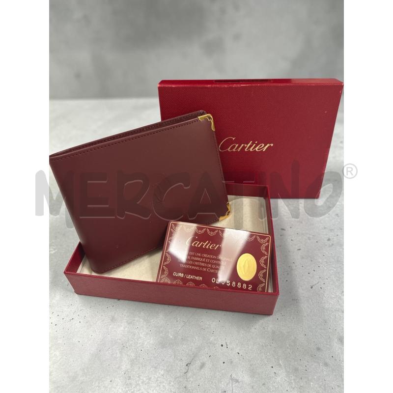PORTA FOGLIO CARTIER BORDEAUX CON PORTASSEGNI | Mercatino dell'Usato Roma appia 1