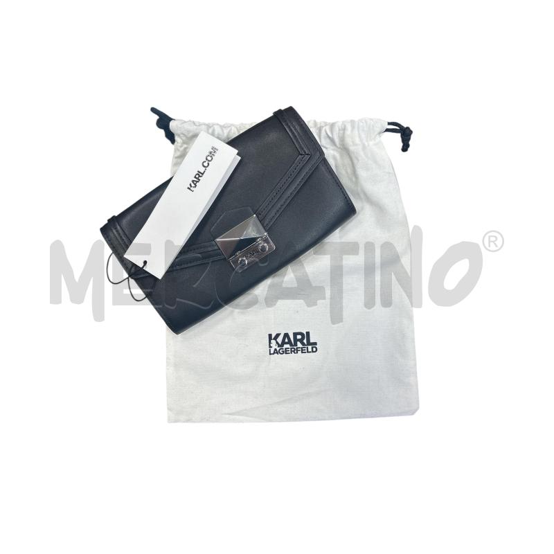PORTA FOGLIO KARL LEGERFELD ECOP CHIUSURA ARGENTAT  | Mercatino dell'Usato Roma appia 1