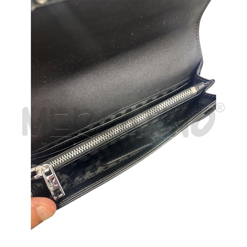 PORTA FOGLIO KARL LEGERFELD ECOP CHIUSURA ARGENTAT  | Mercatino dell'Usato Roma appia 4
