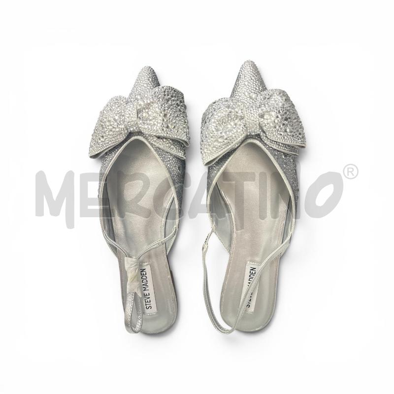 SANDALI DONNA STEVE MADDEN ARGENTATI FIOCCHI | Mercatino dell'Usato Roma appia 1