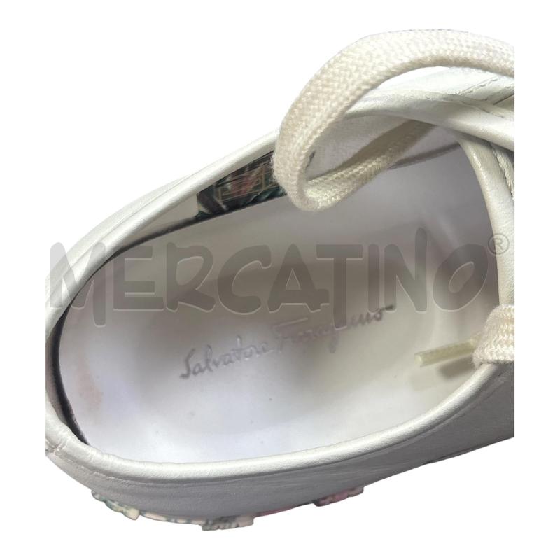 SCARPE DONNA SALVATORE FERRAGAMO BIANC SUOLA FIOR | Mercatino dell'Usato Roma appia 3