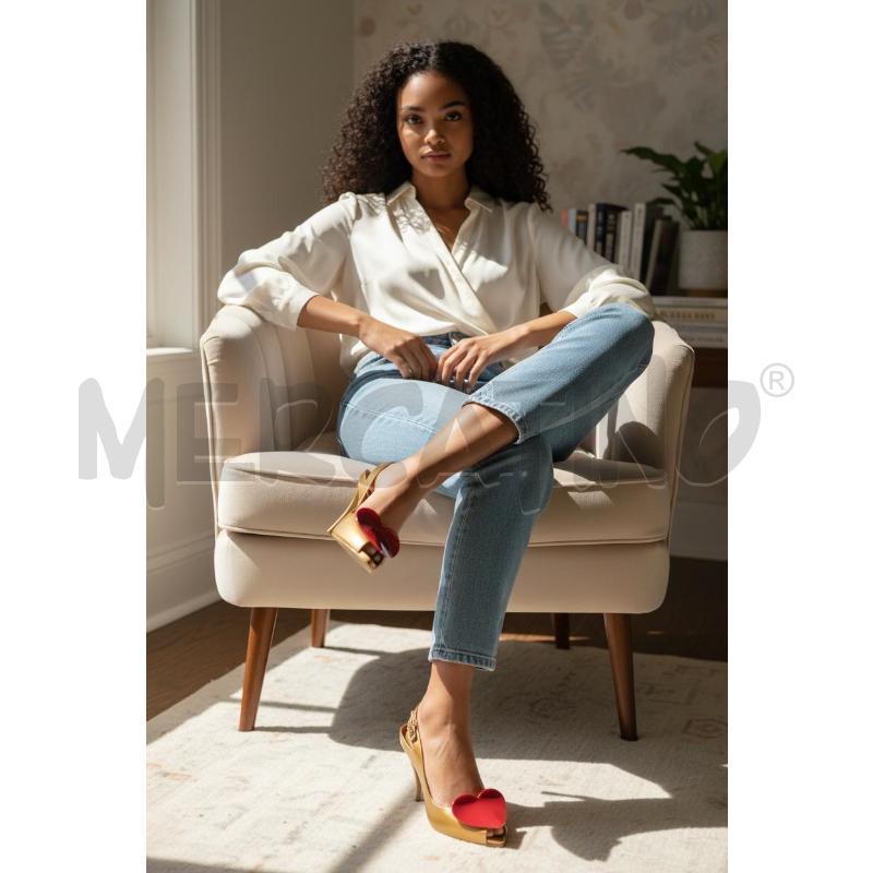SCARPE MELISSA BRONZO CUORE ROSSO | Mercatino dell'Usato Roma appia 3