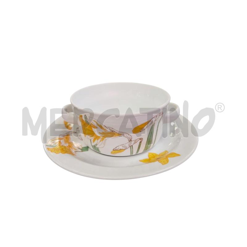 SET CONSOMME RICHARD GINORI X6 FIORI GIALLI | Mercatino dell'Usato Roma appia 2
