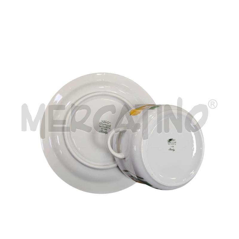 SET CONSOMME RICHARD GINORI X6 FIORI GIALLI | Mercatino dell'Usato Roma appia 3
