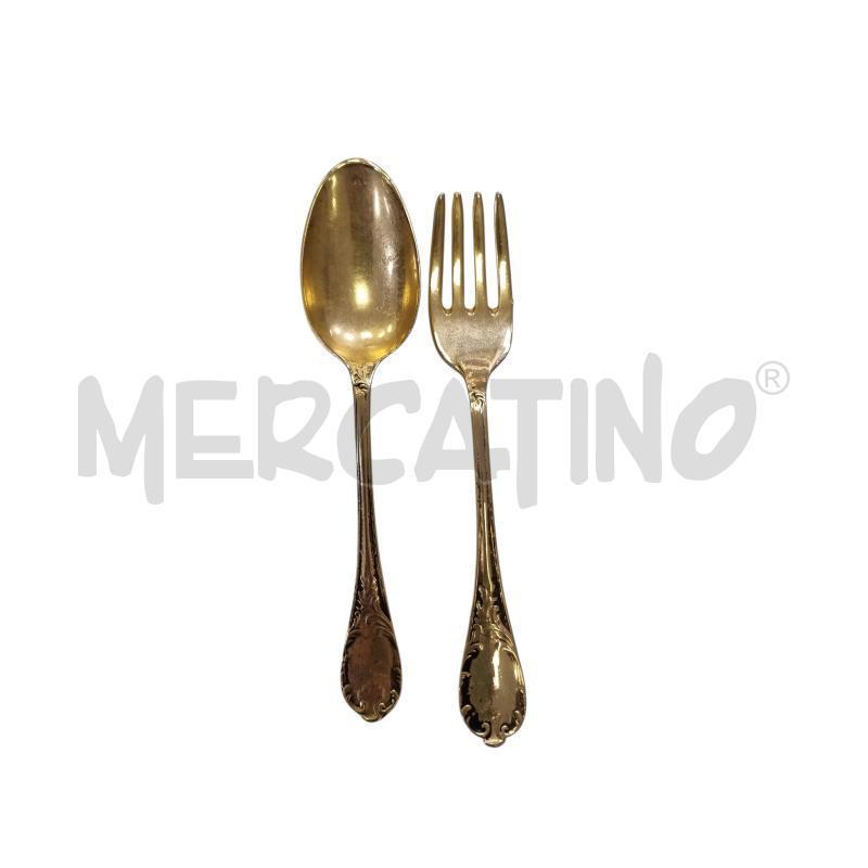 SPILLA DOPPIA MOSCHINO FORCHETTA  CUCCHIAIO DORAT | Mercatino dell'Usato Roma appia 2
