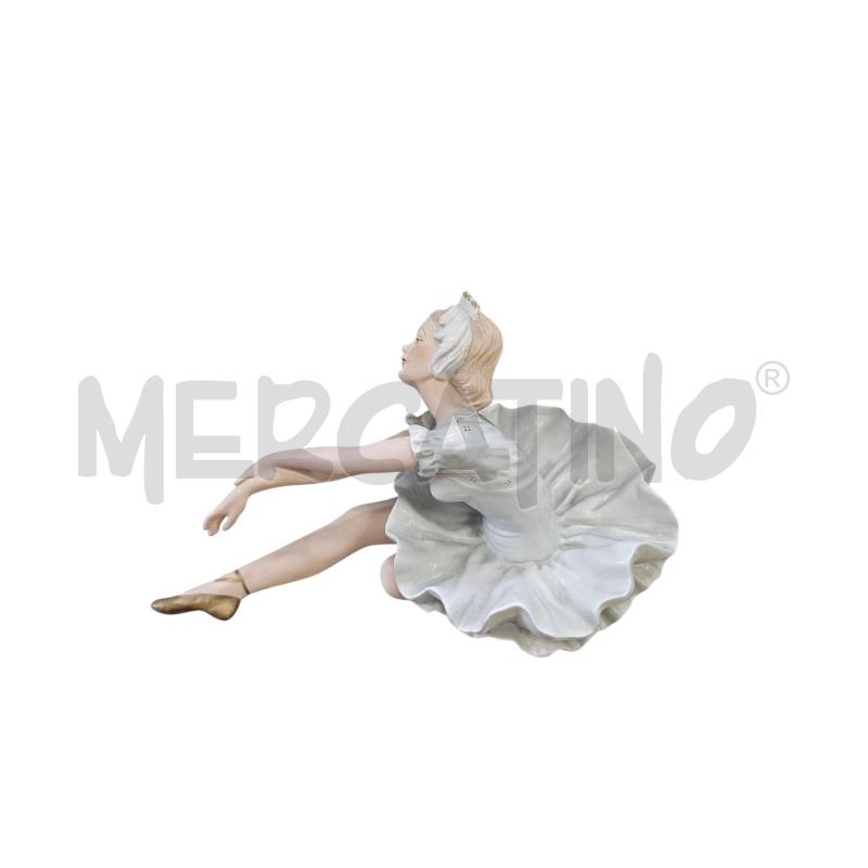 STATUINA BALLERINA SEDUTA ROYAL SWAN  | Mercatino dell'Usato Roma appia 3